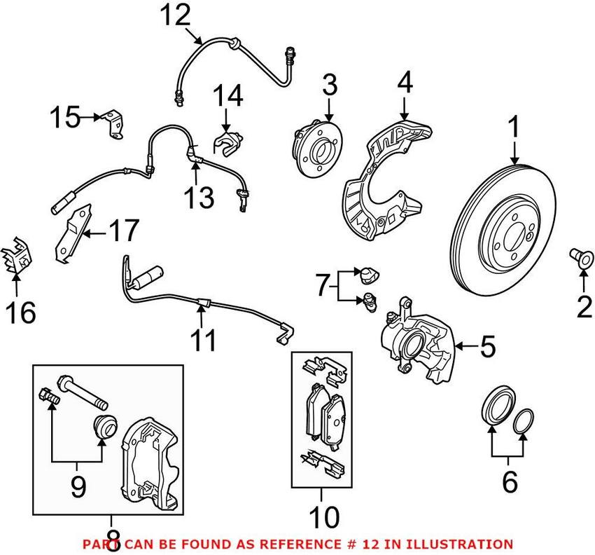 Mini Brake Hose - Front 34306788442